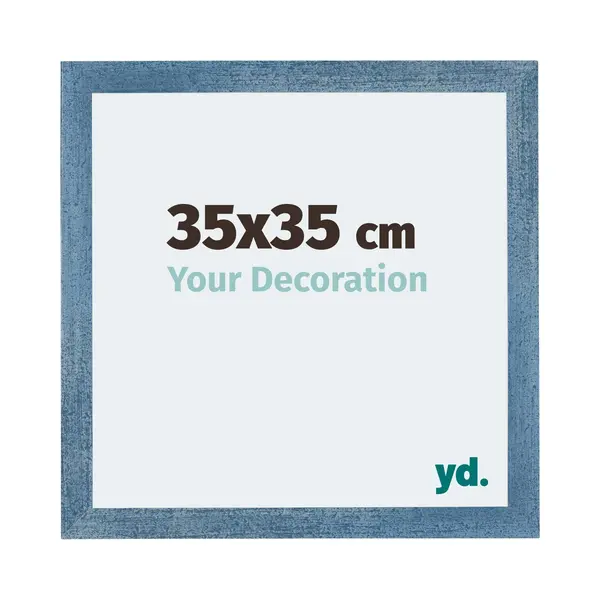 yd. Your Decoration - Fotolijst 35x35 Cm - Mdf - Helder Blauw Geveegd - Mura thumbnail