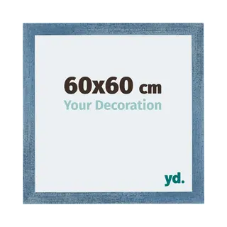 yd. Your Decoration - Fotolijst 60x60 Cm - Mdf - Helder Blauw Geveegd - Mura