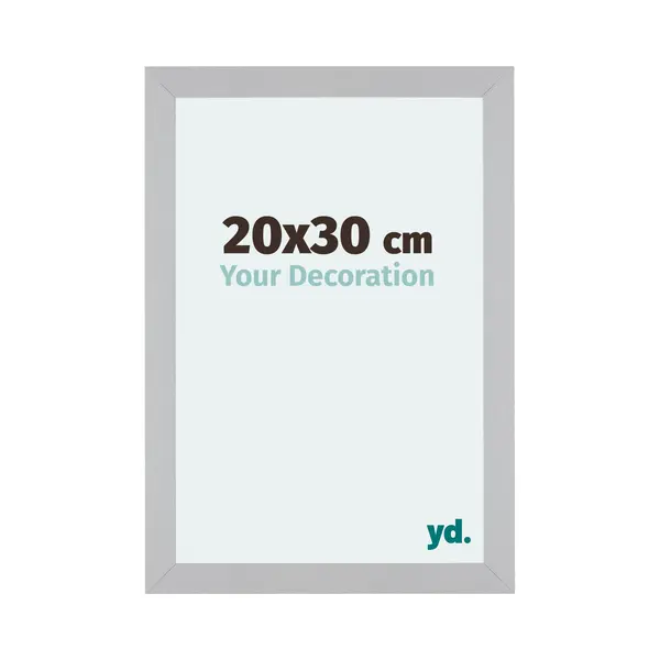 Yd. Your Decoration - Bilderrahmen 20x30 Cm - Silber Matt - Bilderrahmen Aus Mdf Mit Acrylglas - Antireflex - 20x30 Rahmen - Mura thumbnail