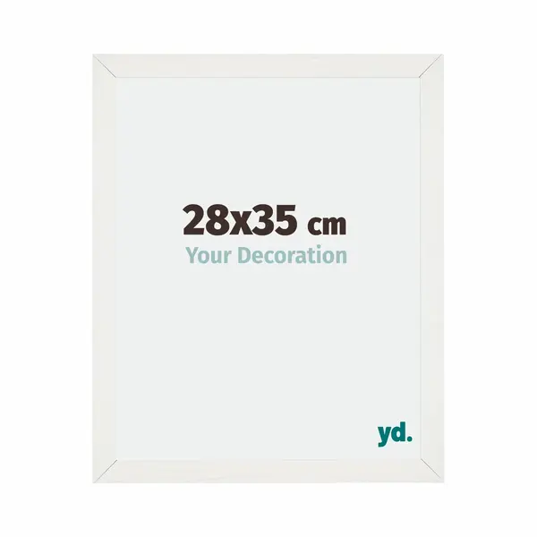 Yd. Your Decoration - Bilderrahmen 28x35 Cm - Weiß Gemasert - Bilderrahmen Aus Mdf Mit Acrylglas - Antireflex - 28x35 Rahmen - Mura thumbnail