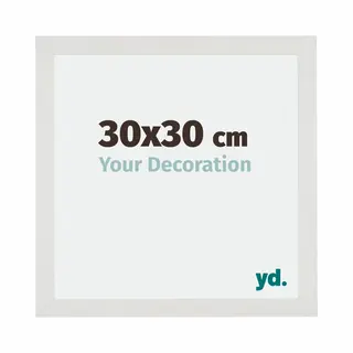 Yd. Your Decoration - Bilderrahmen 30x30 Cm - Weiß Matt - Billderrahmen Aus Mdf Mit Acrylglas - Antireflex - 30x30 Rahmen - Mura