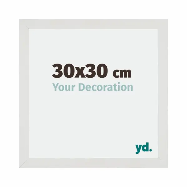 Yd. Your Decoration - Bilderrahmen 30x30 Cm - Weiß Matt - Billderrahmen Aus Mdf Mit Acrylglas - Antireflex - 30x30 Rahmen - Mura thumbnail