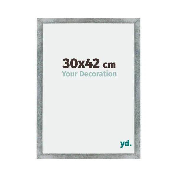Yd. Your Decoration - Bilderrahmen 30x42 Cm - Eisen Gewischt - Bilderrahmen Aus Mdf Mit Acrylglas - Antireflex - 30x42 Rahmen - Mura thumbnail