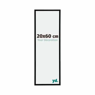 yd. Your Decoration Fotokader 20 X 60 Cm, Zwart Hoogglans, Fotokader Van Kunststof Met Acrylglas, Ontspiegeld Karton, 20 X 60 Cm, Annecy
