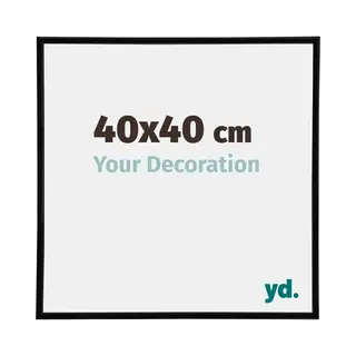 Yd. Your Decoration - Bilderrahmen 40x40 Cm - Schwarz Hochglanz - Bilderrahmen Aus Kunststoff Mit Acrylglas - Antireflex - Rahmen 40x40 Cm - Annecy