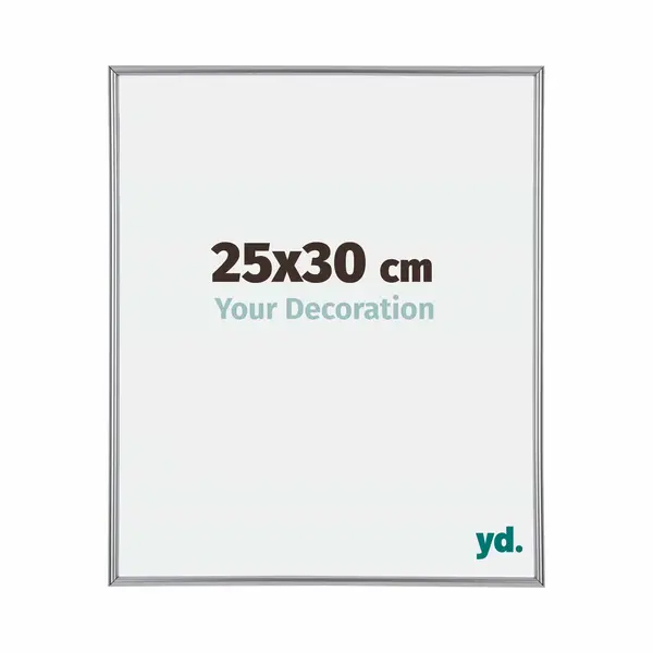 Yd. Your Decoration - Bilderrahmen 25x30 Cm - Silber Hochglanz - Bilderrahmen Aus Kunststoff Mit Acrylglas - Antireflex - Rahmen 25x30 Cm - Annecy thumbnail