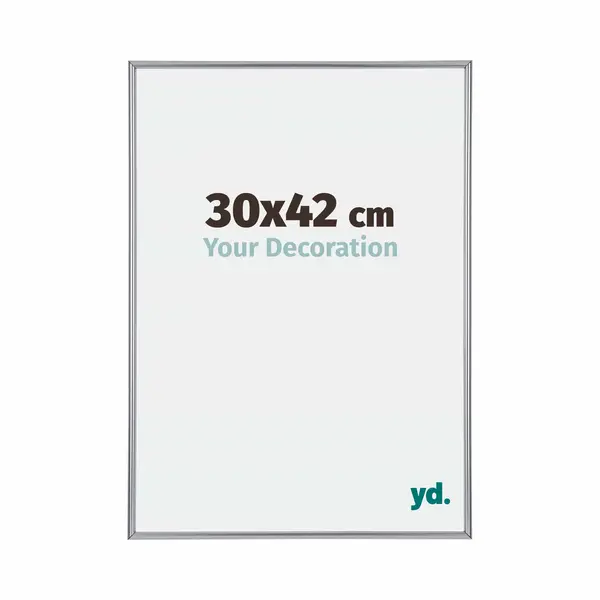 yd. Yd, Fotolijsten 30 X 42 Cm, Fotokader Kunststof Met Acrylglas, Uitstekende Kwaliteit, Zilver Hoogglans, Uv-bestendige Glasplaat, Ontspiegeld, Annecy, thumbnail