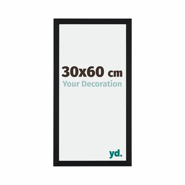 Yd. Your Decoration - Bilderrahmen 30x60 Cm - Schwarz Matt - Bilderrahmen Aus Mdf Mit Acrylglas - Antireflex - 30x60 Rahmen - Catania thumbnail