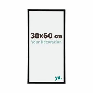 yd. Your Decoration - Fotolijst 30x60 Cm - Kunststof - Zwart Hoogglans - Bordeaux