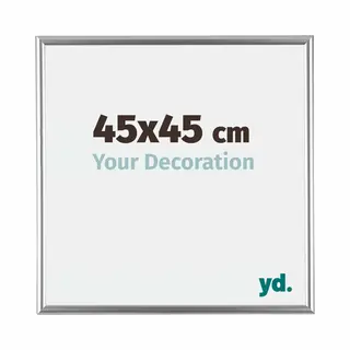Yd. Your Decoration - Bilderrahmen 45x45 Cm - Silber - Bilderrahmen Aus Kunststoff Mit Acrylglas - Antireflex - 45x45 Rahmen - Bordeaux