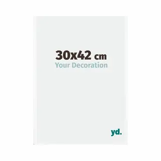 Your Decoration Fotokader 30x42 Cm - Wit Hoogglans - Kunststof - Bordeaux