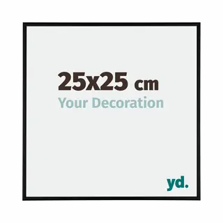 Yd. Your Decoration - Bilderrahmen 25x25 Cm - Schwarz Matt - Bilderrahmen Aus Aluminium Mit Acrylglas - Antireflex - 25x25 Rahmen - Kent