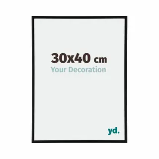 Yd. Your Decoration - Bilderrahmen 30x40 Cm - Schwarz Matt - Bilderrahmen Aus Aluminium Mit Acrylglas - Antireflex - 30x40 Rahmen - Kent