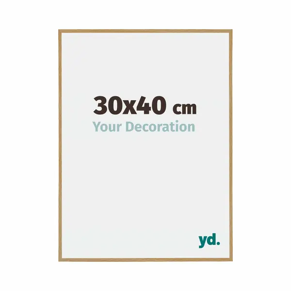 yd. Your Decoration - Picture Frame 30x40 Cm - Beech Light - Decorative Wall Frame In Plastic With Antireflection - Frame 30x40 - Evry thumbnail