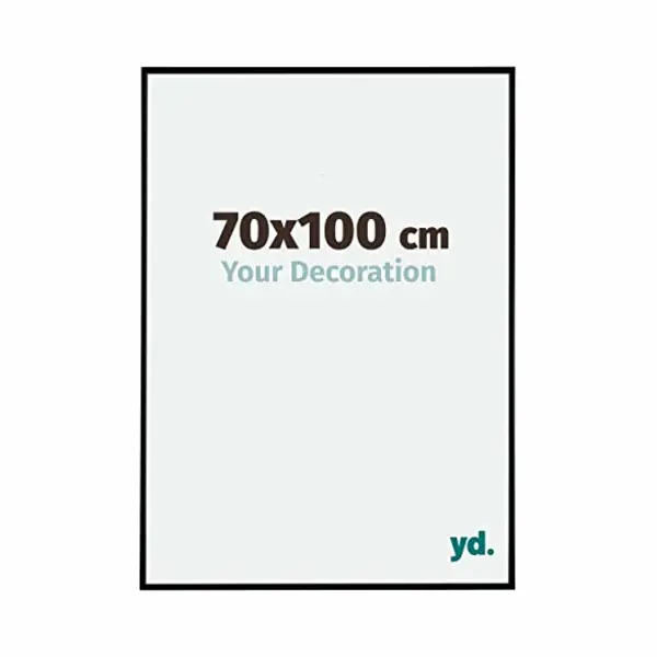 yd. Your Decoration - Bilderrahmen 70x100 Cm - Schwarz Matt - Bilderrahmen Aus Kunststoff Mit Acrylglas - Antireflex - 70x100 Rahmen - Evry thumbnail