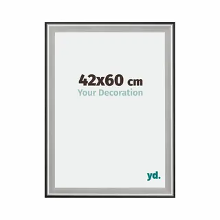 Your Decoration Fotokader 42x60 Cm - Zwart Zilver Gepolijst - Hout - Birmingham