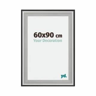Your Decoration Fotokader 60x90 Cm - Zwart Zilver Gepolijst - Hout - Birmingham