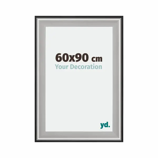 Your Decoration Fotokader 60x90 Cm - Zwart Zilver Gepolijst - Hout - Birmingham thumbnail