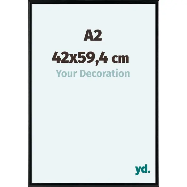 Yd. Your Decoration - Bilderrahmen Din A2 42x59.4 Cm - Schwarz Matt - Bilderrahmen Aus Aluminium Mit Acrylglas - Antireflex - Din A2 42x59.4 Rahmen - thumbnail