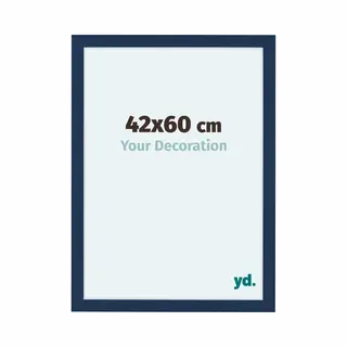Your Decoration Fotokader 42x60 Cm - Donkerblauw Geveegd - Mdf - Como
