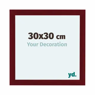 yd. Your Decoration - Fotolijst 30x30 Cm - Mdf - Wijnrood Geveegd - Como