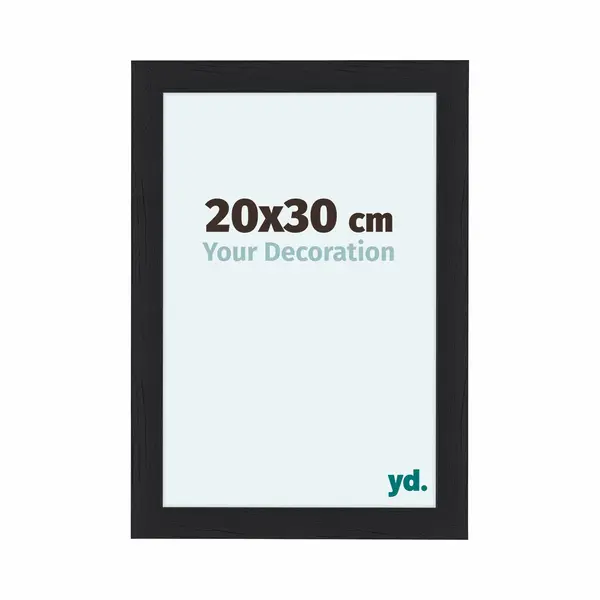 yd. Your Decoration - Fotolijst 20x30 Cm - Mdf - Zwart Houtnerf - Como thumbnail