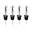 Chroom / RVS / Zilver 4 Stuks