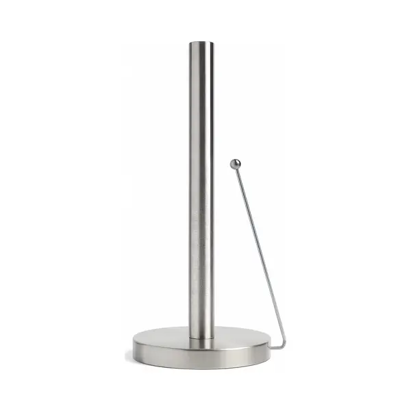 Minismus Kitchen Roll Holder - Stainless Steel Roll Holder With Stabilization Bar, No Drilling - Modern Roll Holder For Standard Rolls (Silver) thumbnail