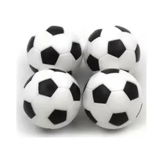 Set Van 6 Tafelvoetbal Balletjes Zwart/wit 32mm - Multi-pack Tafel Voetbal Ballen - Abs Kunststof - Wit Met Zwart