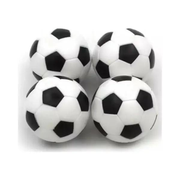 Set Van 6 Tafelvoetbal Balletjes Zwart/wit 32mm - Multi-pack Tafel Voetbal Ballen - Abs Kunststof - Wit Met Zwart thumbnail