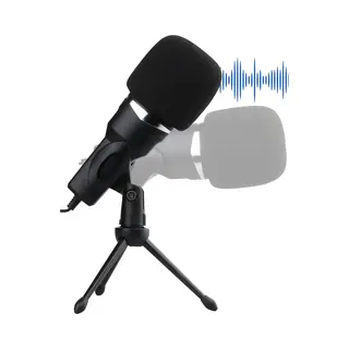 Usb Microfoon Met Standaard - Gaming - Podcast - Voor Pc En Console - Standaard - Incl. Plopkap - Zwart - Vivid Green