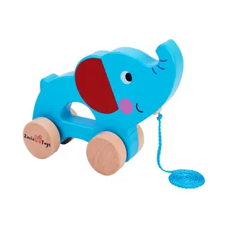 ZaciaToys - Houten Trekfiguur Olifant Speelgoed - Fsc®