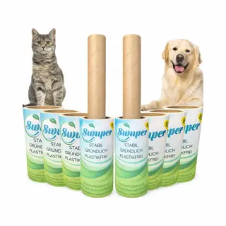 Swuper Kledingroller Voor Kattenhaar & Hondenhaar Verwijderaar - Kleefroller Voor Huisdierharen Met 480 Kleefvellen - Pluizenroller Voor Kleding -