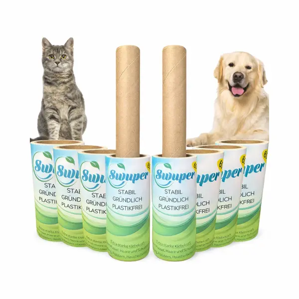 Swuper Kledingroller Voor Kattenhaar & Hondenhaar Verwijderaar - Kleefroller Voor Huisdierharen Met 480 Kleefvellen - Pluizenroller Voor Kleding - thumbnail