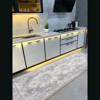 De Groen Home Harmonie Vloerkleed 65x180cm - Keukenloper - Wasbaar Antislip - Laagpolig Zacht Tapijt