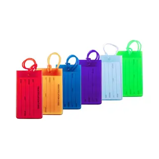 TravelTime Bagagelabel - Reislabel Siliconen Voor Koffers - 6 Stuks - 6 Kleuren