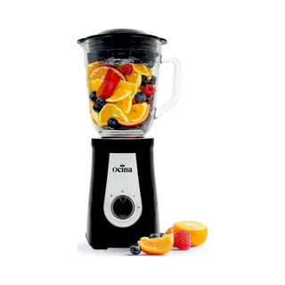 Ocina Krachtige Blender - Smoothie Maker - Met Glazen Kan - 1 Liter - 500W - Zwart
