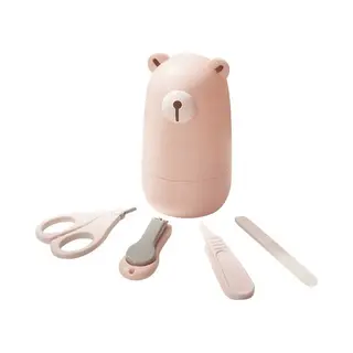 Miniiyou Manicureset Baby - Nagelschaar - Vijl - Nagelknipper - Pincet - Roze - Beer - Kraamcadeau