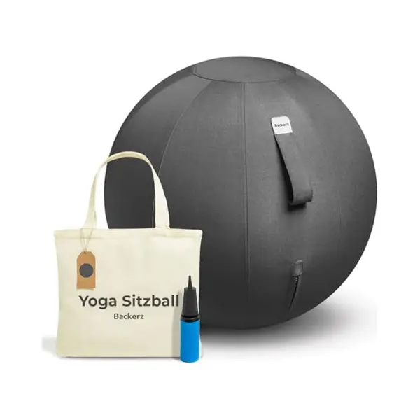 Backerz Sitzball Büro Ergonomisch 55 Cm, Ergonomische Sitzmöbel Für Büro Und Heimbüro, Langlebiger Stoff, Gymnastikball - Fitness-Ball, Ballstuhl thumbnail