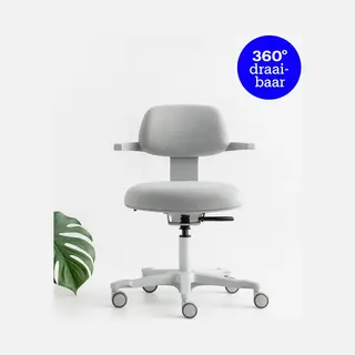 Backerz Ergonomische Werkkruk - Bureaustoelen Voor Volwassenen - Volledig Verstelbaar, Tot 120kg - Office Chair - Gamestoel - Wit