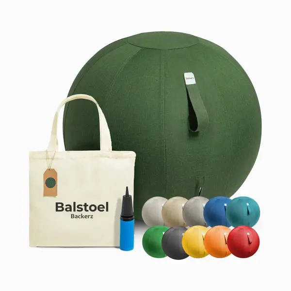 Backerz Sitzball Büro Ergonomisch 65 Cm, Ergonomische Sitzmöbel Für Büro Und Heimbüro, Langlebiger Stoff, Gymnastikball - Fitness-Ball, Ballstuhl thumbnail