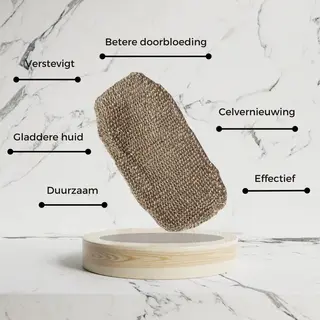 Bluscha® - Scrub Handschoen - Sisal - 100% Biologisch - Washand - Jute - Glove - Hamam - Turkse Sauna - Douche - Peeling - Washandje -