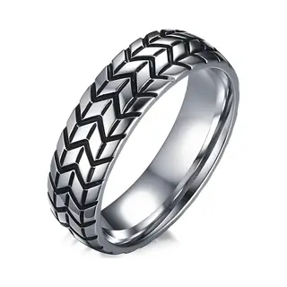 Ring Heren Zilverkleurig Staal - Zilverkleurige Ring Dames - Rvs Ringen Voor Man En Vrouw Van Mauro Vinci - Met Geschenkverpakking - Sinterklaas