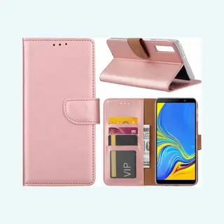LuxeBass Hoesje Geschikt Voor Huawei Y7 2019 - Bookcase Rose Goud - Portemonnee Hoesje - Telefoonhoes - Gsm Hoes - Telefoonhoesjes