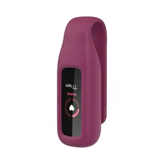 Siliconen Smartwatch Bandje - Geschikt Voor Fitbit Luxe Siliconen Clip - Wijnrood - Strap-it Horlogeband / Polsband / Armband
