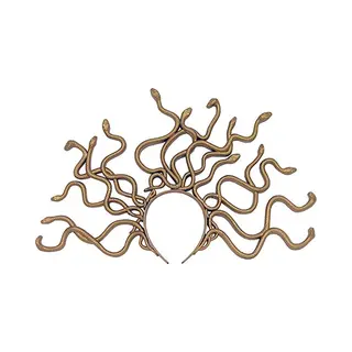 Kimu Haarband Slangen Medusa Goud - Gouden Diadeem Slang Brons Kroon Godin - Halloween Carnaval Festival