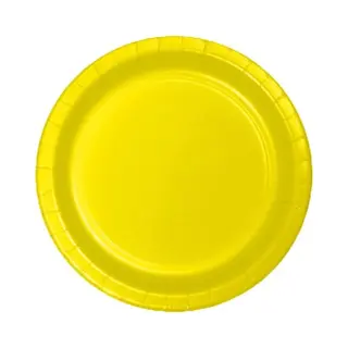 Kartonnen Bordjes Geel – 23 Cm (40 Stuks)