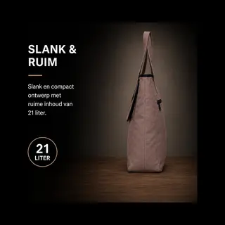 Splash Planner Shopper Fietstas 22L – Waterafstotend – Schoudertas – Reflectie – Taupe