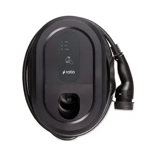 Ratio Electric, Laadstations Voor Elektrische Auto's, Io6 Laadstation 7, 5 Meter Vaste Laadkabel 3 Fase 16-32A - E-Flux (Type 2, 22 kW, 32 A)