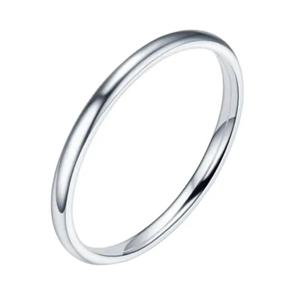 Lgt Jwls Lgt Jewels Smalle Stalen Ring Zilverkleurig 2mm-18mm thumbnail